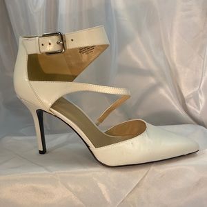Heels Nine West White leather heels